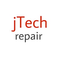 j tech repair logo on a white background